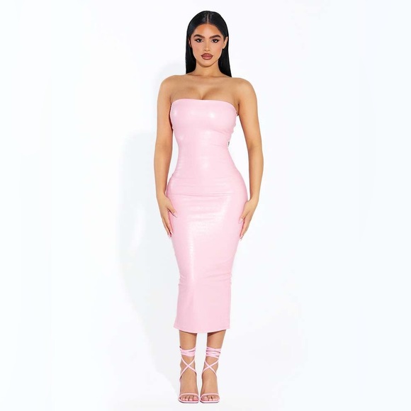 chinese dress ladies Miss Circle Women Quilia Black Vegan Crocodile Leather Plunge Mini Dress main image 1